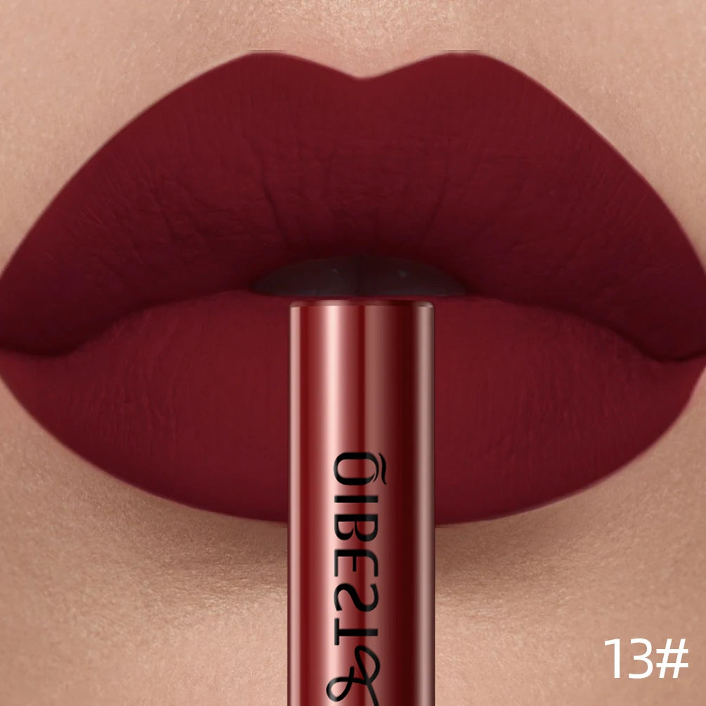 Matte Liquid Lipstick Waterproof Velvet Nude Sexy Red Lip Gloss Long Lasting Nonstick Lip Stain Makeup 24 Colors Hot Lipgloss