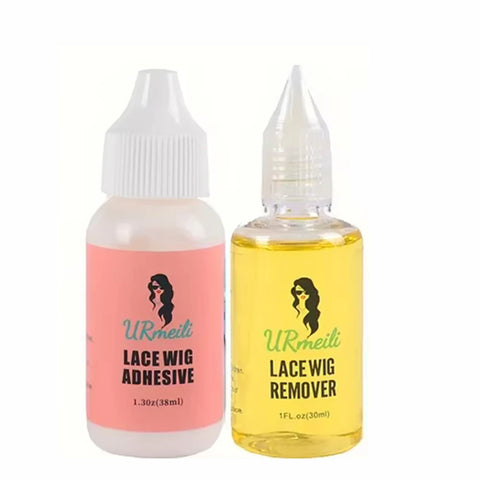 6PC Wig Glue for Front Lace Wig Install Kit with Adhesive Remover, Melting Band, Stocking Caps, Strong Hold Lace Front Glue