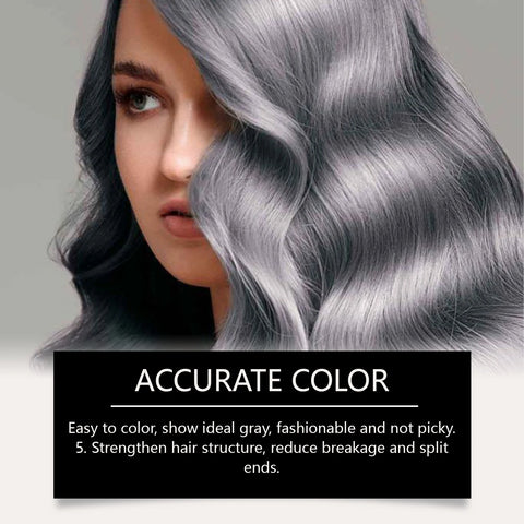 Silver Gray Hair Color Spray - Temporary Washable Hair Dye With Plant Extracts For Fashionable Looks & Nourished Hair