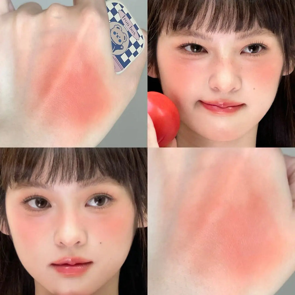 Herorange Low-Saturation Matte Blush Single Color Blush Palette, Soft and Smooth Texture, Fine and Non-Flaky, Easy to Apply, Long-Lasting Color, Enhances Complexion, Affordable Nude Makeup