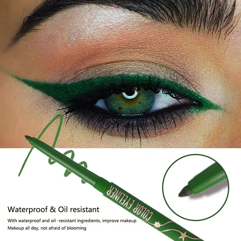 Colorful Eyeliner Gel Pencil Waterproof Lasting Easy To Wear Eyes Beauty Makeup Natural Matte Lying Silkworm Eye Liner