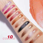 Shimmery Diamond Lipstick 10 Shades Waterproof Glittery Non Transfer Red Lip Tint Smooth Long Wear Pearly Lipstick