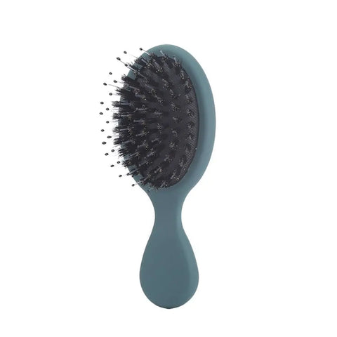 Portable Mini Paddle Brush Pig Bristle Matte Pocket Wet Brush Lightwear Frosted Hair Comb Holiday Vocation