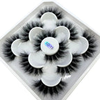 HBZGTLAD 5/8 Pairs of Natural Russian Striped Mink Lashes 3D False Lashes Volume Wavy False Lashes Eyelash Extensions Makeup