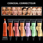 Full Coverage Waterproof Liquid Concealer LongLasting Oil Control Green Purple Orange Contour Matte Nude Facial Concealer Makeup