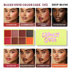 8-Color Blusher Cream Plate Highlighter Palette Face Blush Cosmetics Long Lasting Waterproof Concealer Natural Look Matte Makeup