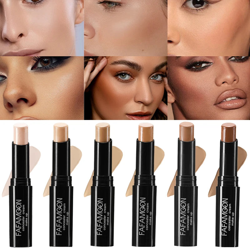 Concealer Stick Foundation Face Outline 3D Brightening Moisturizing Full Coverage Acne Dark Circle Natural Matte Concealer Cream
