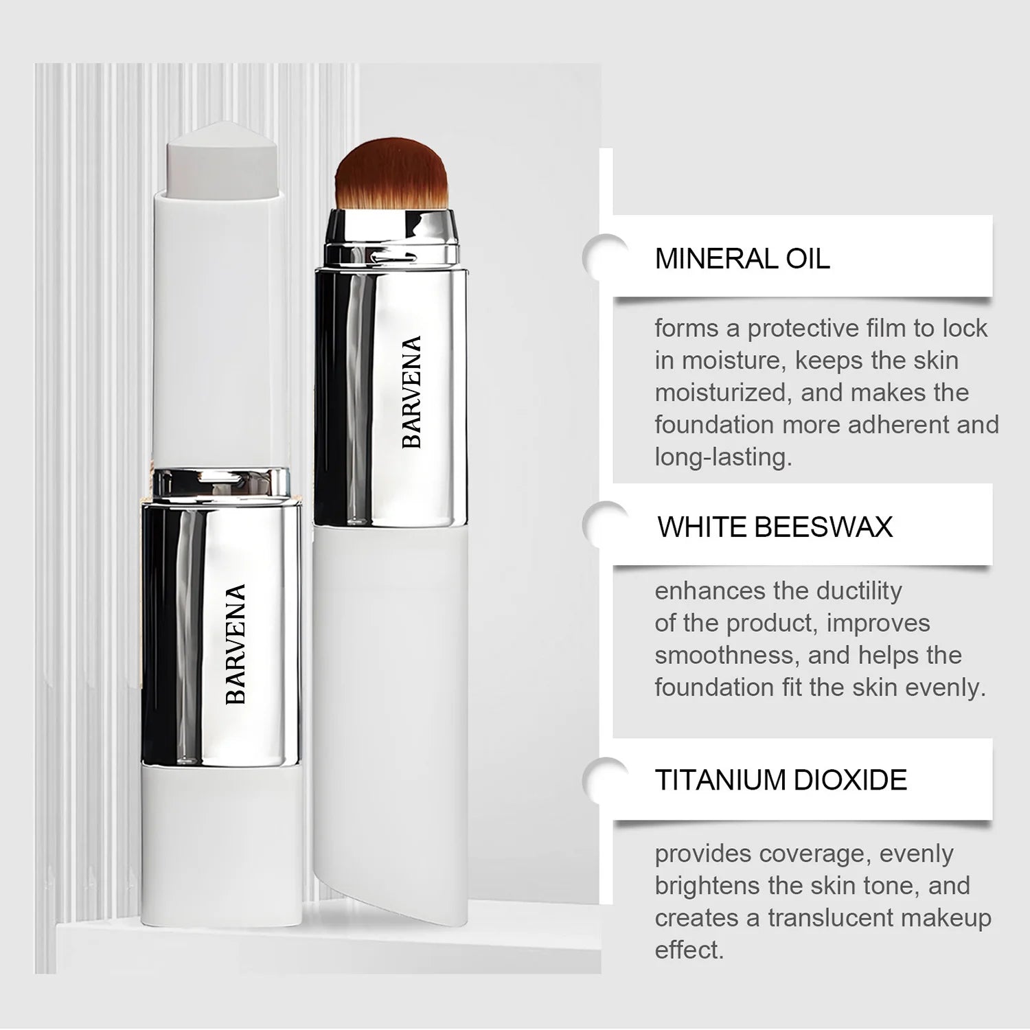 2-in-1 Color-Changing Foundation Stick - Lightweight Moisturizing Formula, Skin-Fit Coverage for All Skin Types