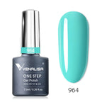 3 in 1 VENALISA  One Step Nail Gel Polish Full Coverage Gorgeous Color Soak off UV LED Nail Gel Varnish Nail Art Salon Lacquer