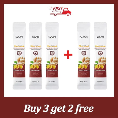 Magical Ginger Hair Mask 5 Seconds Keratin Repair Damage Frizzy Treatment Scalp Hair Root Shiny Balm Straighten Soft Hair Care