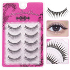 5 Pair False Eyelashes Strip Wispy Fake Lashes Natural Spiky Wispy Thick Eye Lash For Day-To-Day Use Wedding Vacation Gift
