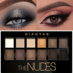 Professional 12 Colors Eyeshadow Palette Natural Shimmer Matte Nudes Cosmetic Eye Makeup Plate for Makeup Artists