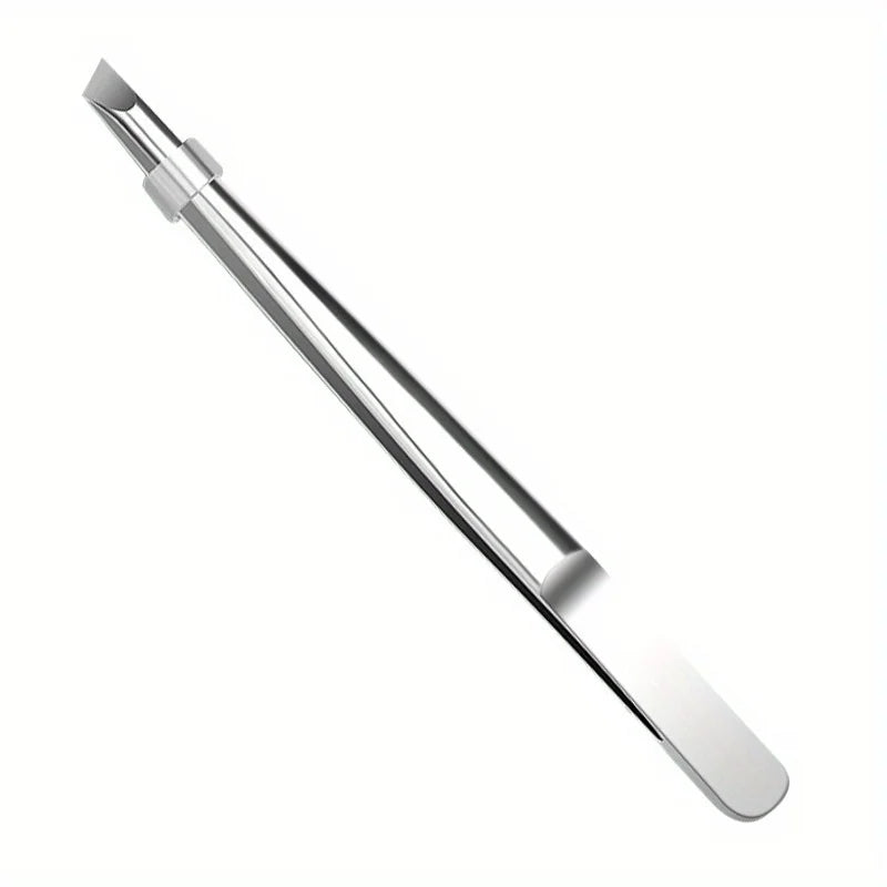 Professional Stainless Steel Tweezers for Eyebrows & Facial Hair Hypoallergenic Precision Tip Sensitive Beige Eyebrow Beard Clip