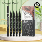 Dragon Ranee 5pcs Double-Ended Star Stamp Eyeliner Love Plum Lazy Stamp Waterproof Long Lasting Colorful Eyeliner Set