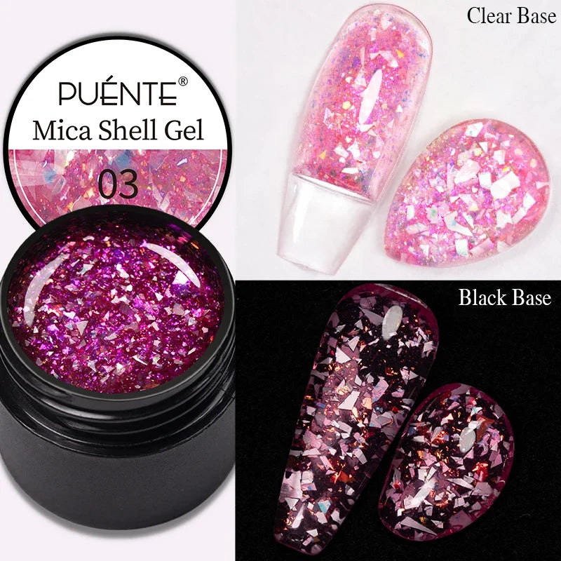 PUETNE 7.5ML Amber Moonlight Cat Magnetic Gel Nail Polish Winter Nails Jelly Glass Cat Eye Soak Off UV Semi-Permanent Varnish