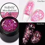 PUETNE 7.5ML Amber Moonlight Cat Magnetic Gel Nail Polish Winter Nails Jelly Glass Cat Eye Soak Off UV Semi-Permanent Varnish