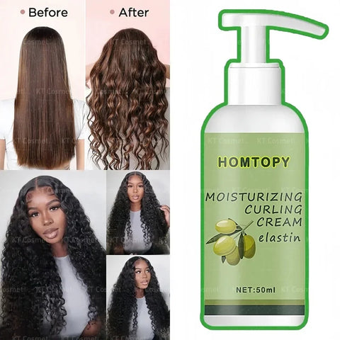 Natural Curl Hair Cream For Curly Hair Styling Curling Moisture Lotion Anti Frizzy Bounce Sculpting Boost Hair Conditioner Care