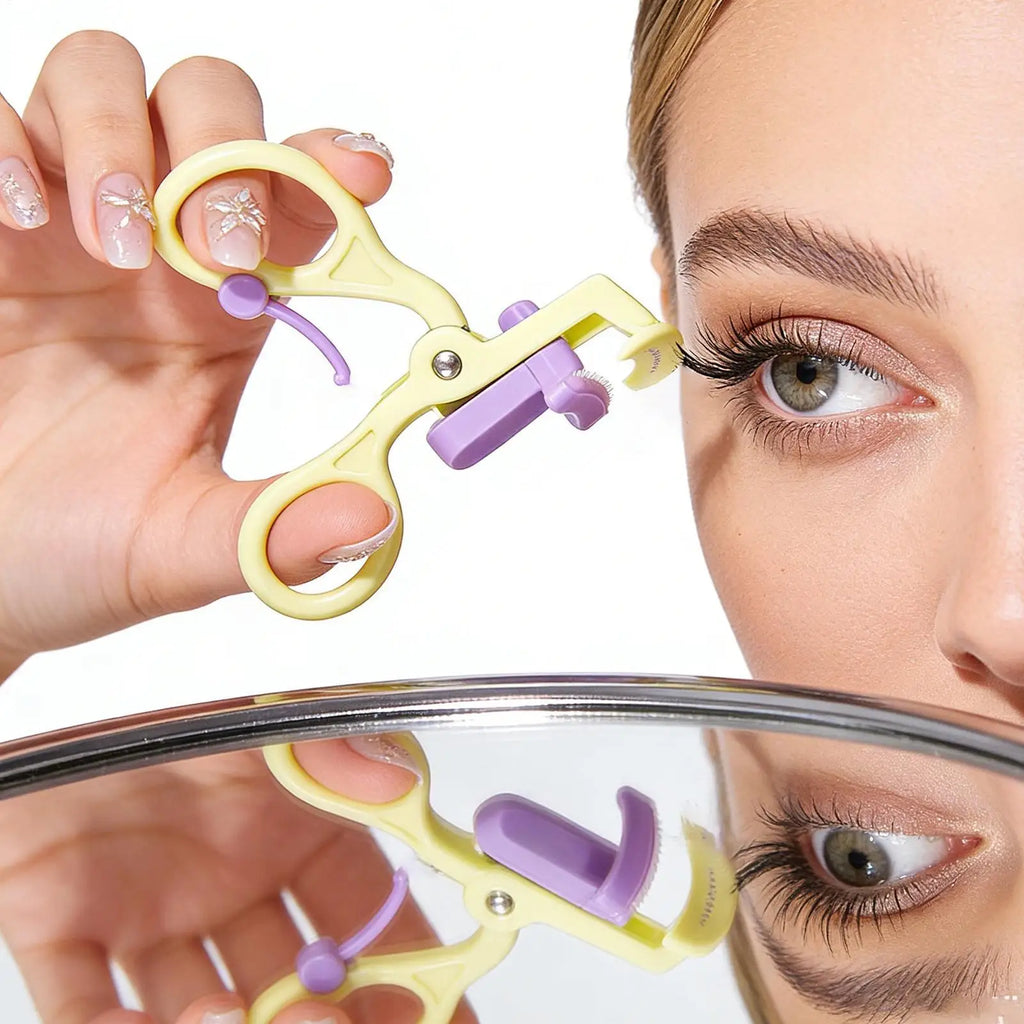 Eyelash Curlers No Pinching Portable Frameless Eyelash Curler Natural Long-Lasting Curl Eyelashes Shaping Eye Makeup Easy To Use
