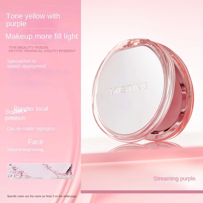 Mistine Face Powder Makeup Velvet Fusion Pressed Powder Setting Oil Control Holding Makeup Brightening Compact Foundation