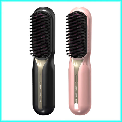 Electric Multifunctional Straight Hair Comb Fast Heating Portable Travel Anti-Scald Beard Straightener Curling Hot Comb Brush