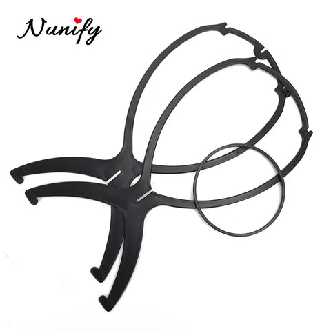 Nunify Plastic Wig Stand Portable Wig Head Stand Black Pink Wig Hang Holder Stand Durable Hair Display Tools Wig Accessories