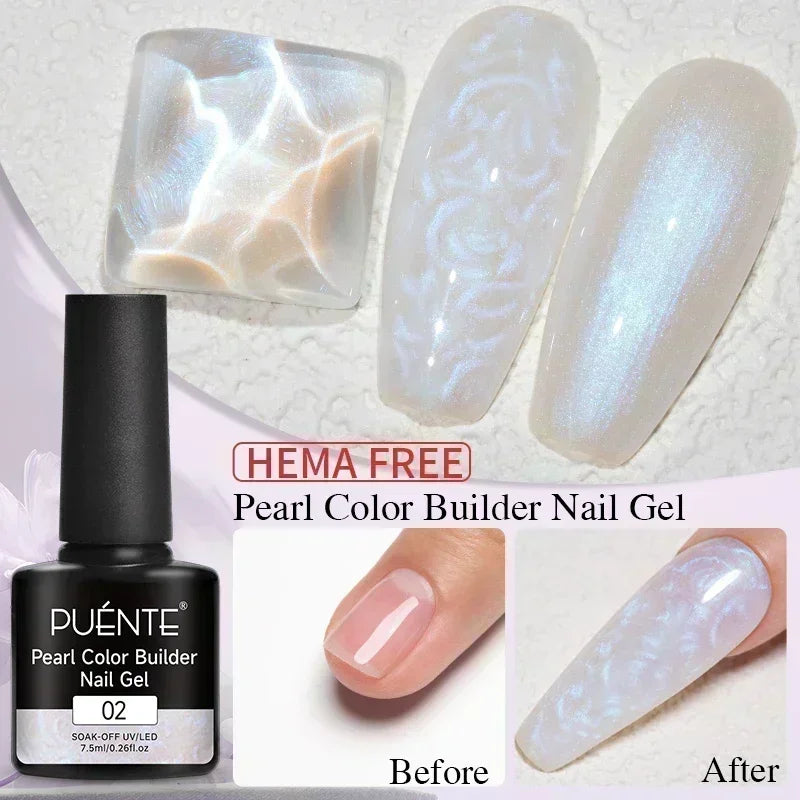 PUENTE 5ml Metallic Painting Liner Gel Polish Bright Mirror Effect Semi-Permanent UV Nail Varnish For Stunning French Nail Art