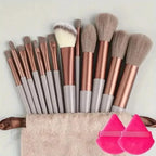 Vegan Makeup Brush Set - Soft Fluffy Kabuki & Blending Brushes for Foundation, Contour & Baking, Cruelty-Free Salon Tools