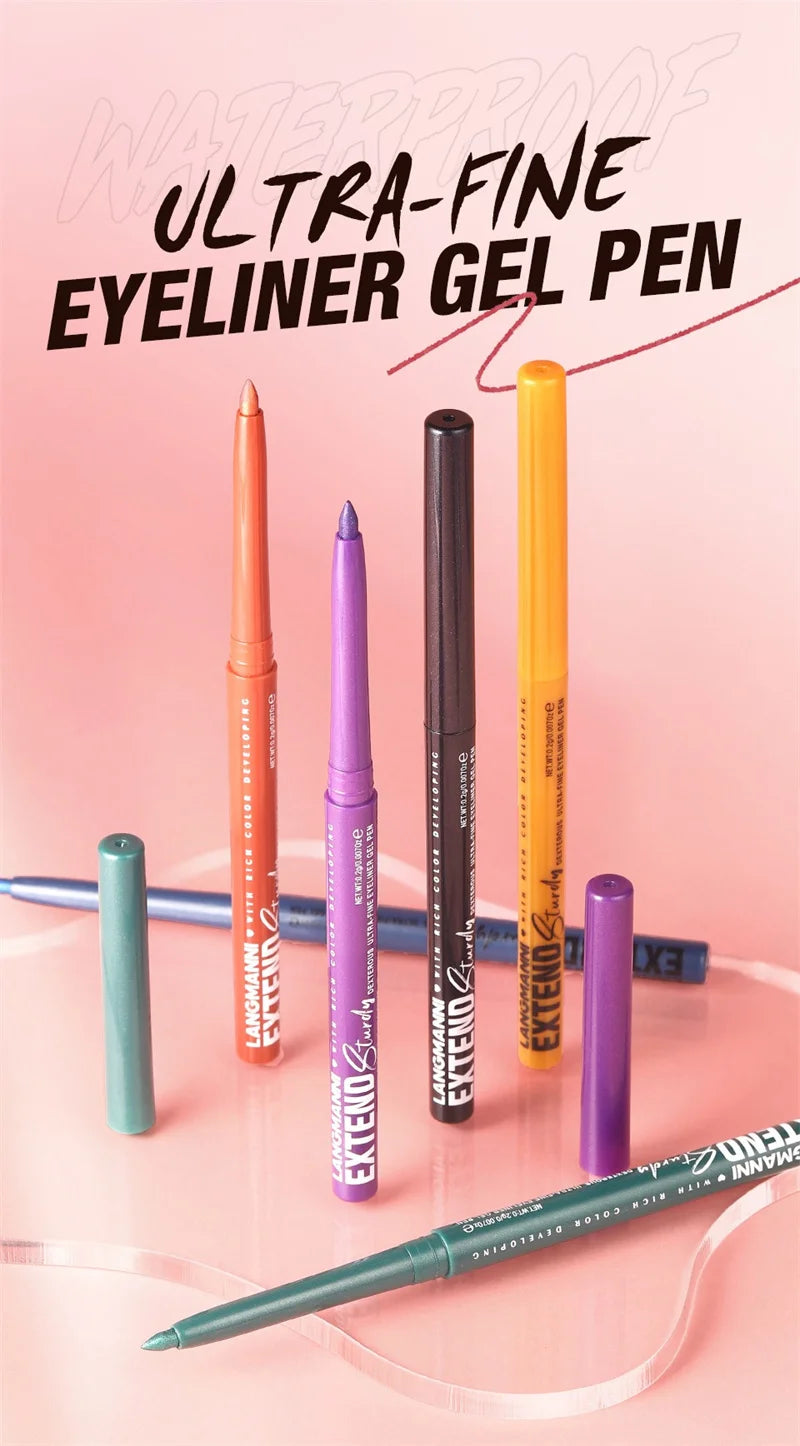 Waterproof Eyeliner Gel Pencil Gold Brown Lying Silkworm Pen Soft Easy Wear High Pigment Matte Eyeliner Lasting Shiny Eye Makeup
