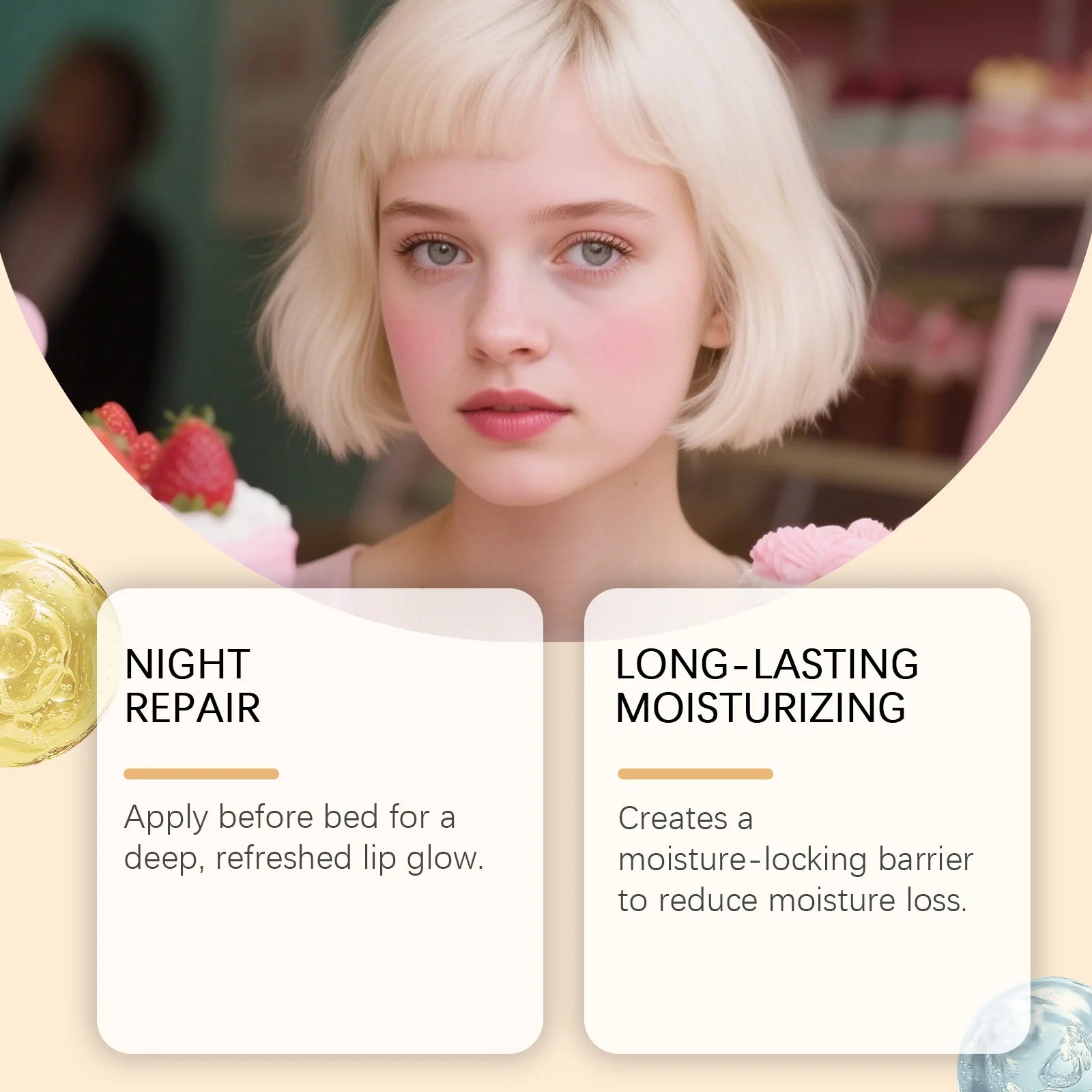 Collagen Lip Mask Overnight Repair Moisturizing Nourishing Treatment for Dry Flaky Lips Women's Lip Care Essential Fade Lip Line