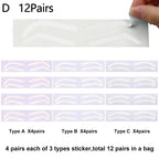 10Pairs Eyebrow Stencil Sticker Brow Shape Tape Microblading Eyebrow Auxiliary Sticker For Brow Position