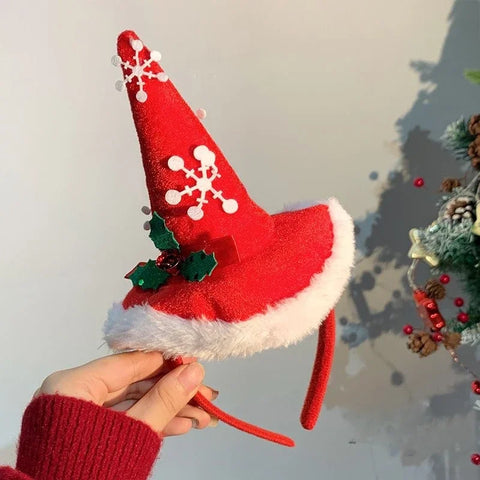 Christmas Headbands Xmas Tree Santa Hat Hair Band 2024 Christmas Decorations for Home Girls Women 2025 New Year Gifts navidad