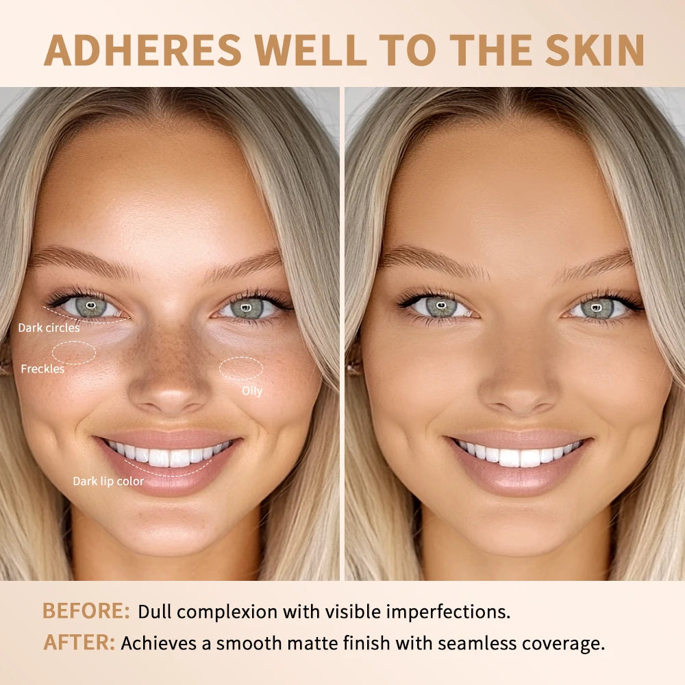 Concealing Foundation Stick 5 Shades With Built-In Brush Brighten Lightweight And Waterproof Formula Face Contour Stick Makeup