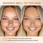 Skin Tint Foundation Stick with Brush Multi Use Matte Waterproof Long Lasting Oil Control Thin Coverage for Blemishes Concealer