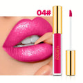 10 Color Glitter Liquid Lipsticks Shimmer Shiny Lipgloss Pearlescent Lip Tint Waterproof Long Lasting Matte Diamond Lips Glaze