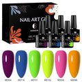 6pc Crackle Gel Nail Polish Set Quick Dry Nail Supplies Varnishes Hybrid Semi Permanent Soak Off Manicure for Nails Design
