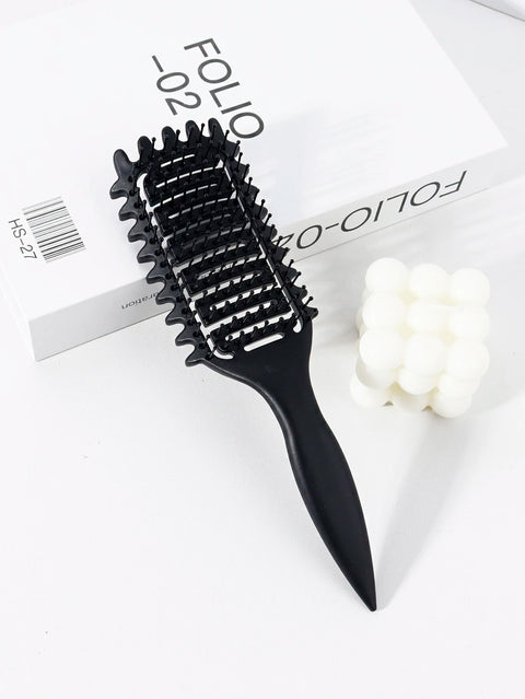 1pc curly hair styling brush - with nylon bristles and ABS handle, suitable for all hairstyles, available in multiple colors