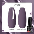 MEET ACROSS 8 Colors Mirror Gel Nail Polish Long-lasting Quick-drying Metallic Gold Silver Red Semi Permanent Varnish Nail Art