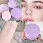 SHAQINUO Dual-effect Light and transparent Powder Compact Touch-ups, Concealer, contouring, swelling, blush, brightening, high-g