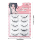 5 Pair False Eyelashes Strip Wispy Fake Lashes Natural Spiky Wispy Thick Eye Lash For Day-To-Day Use Wedding Vacation Gift