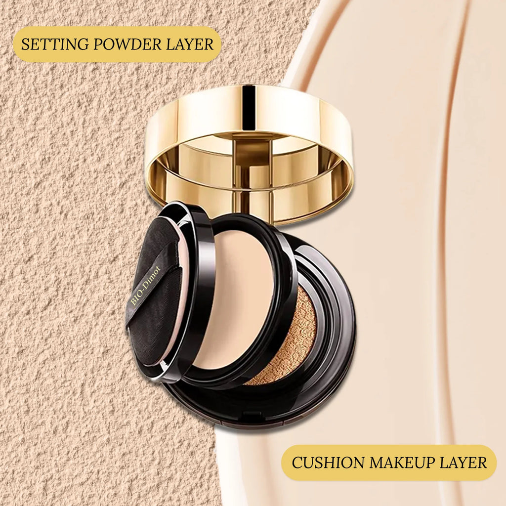 2 IN 1 Air Cushion Foundation+Matte Face Pressed Powder Makeup BB Cream Concealer Oil-control Waterproof Long-lasting Cosmetics