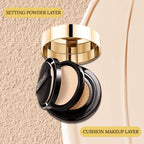 2 IN 1 Air Cushion Foundation+Matte Face Pressed Powder Makeup BB Cream Concealer Oil-control Waterproof Long-lasting Cosmetics