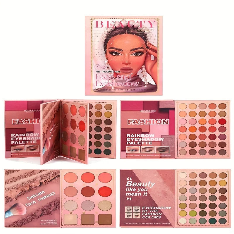 82 Colors Eyeshadow Palette Matte Shimmer Glitter Waterproof Blendable Pigment Makeup Set for Cosplay Party Festival Eye Makeup