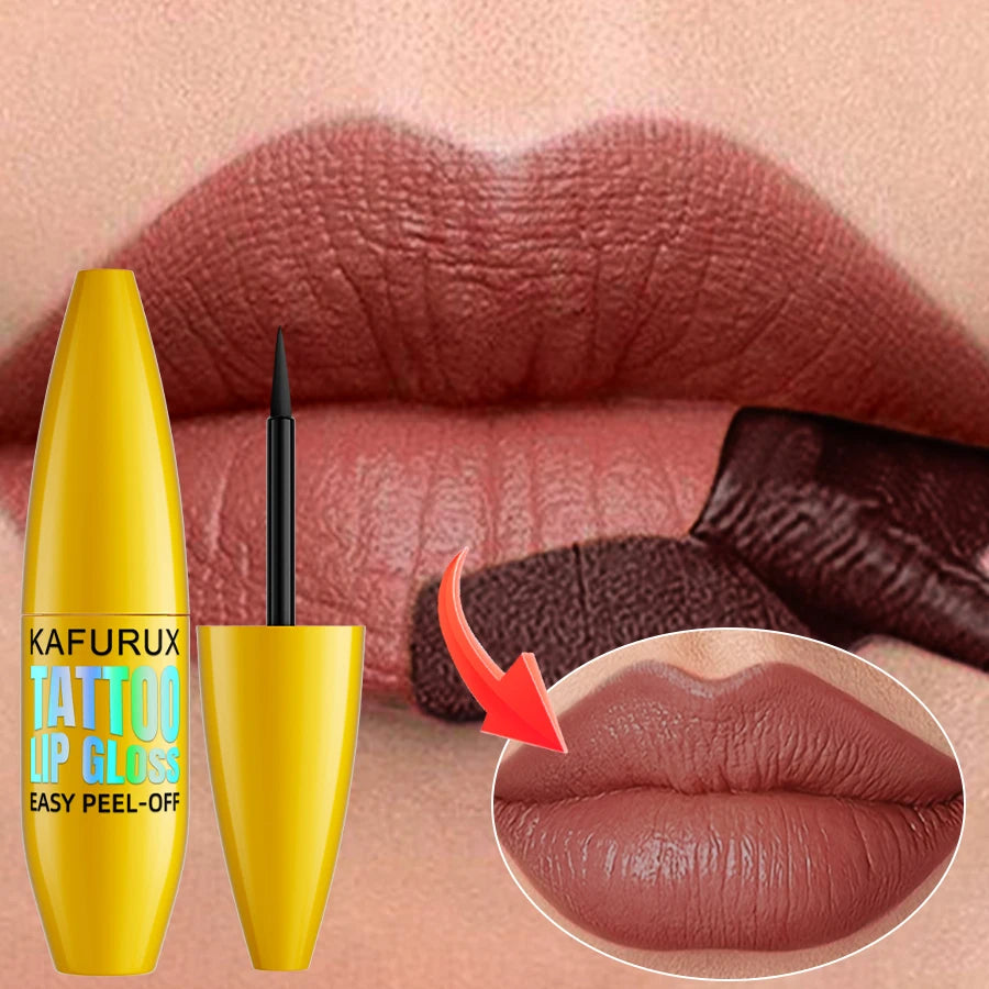 7 Colors Waterproof Peel off Lip Stain Reveal Long Lasting Pink Red Rose Matte Lip Liner Gloss High Pigment Lip Tint Makeup Gift