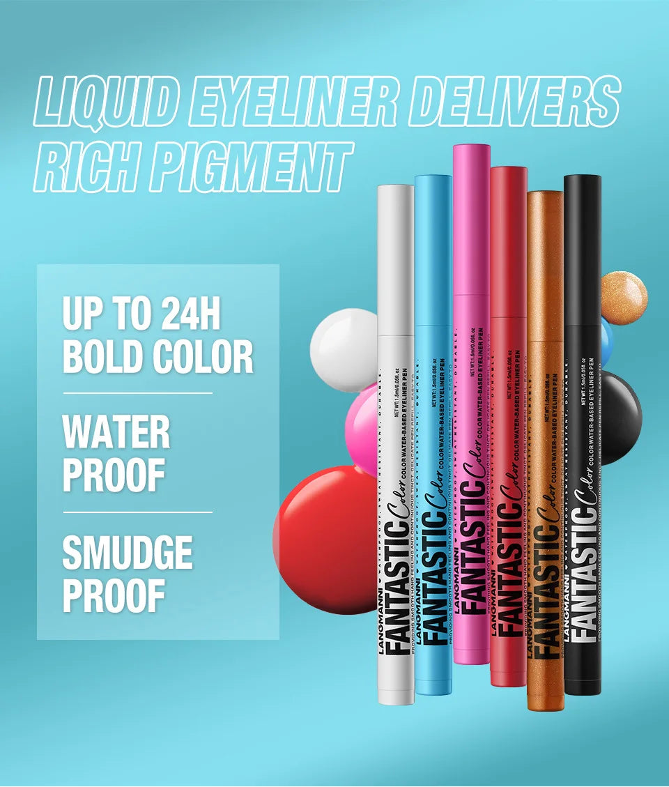 Matte Dark Purple Red Eye Liner Makeup White Liquid Eyeliner Quick-Drying Waterproof Eyeliner Pencil Long-Lasting 12 Color Eyes