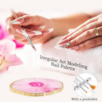 27-Piece Professional Nail Set: Brushes + Dotting Tools + Liners + Palette & Stand | Complete Salon & Home DIY Kit