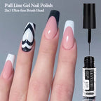 LILYCUTE  5ml Gold Sliver Metallic Liner Gel Nail Polish French Style Super Bright Mirror Pull Line Graffiti Painting Stripe Gel