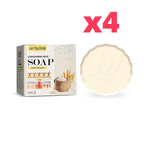 Rice Hair Growth Shampoo Soap Moisturizing Hair Regrowth Essence Anti Baldness Dandruff Removal Nourishing Repair Shampoo Bar