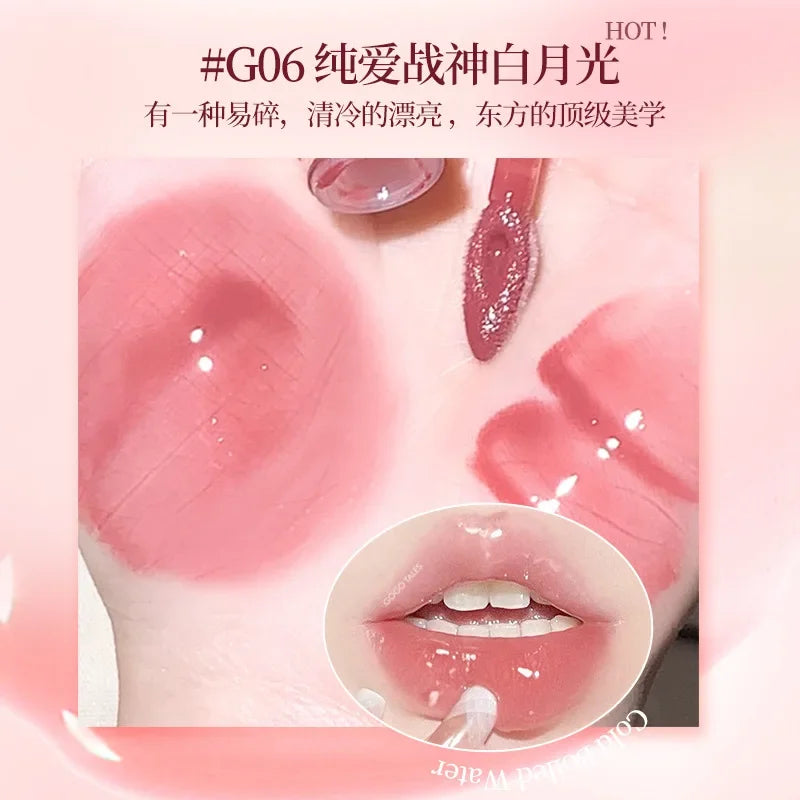 GOGO TALES Lip Essence Lip Plumper Gloss Jelly Lip Glaze Non-stick Lip Tint Lasting Cosmetic Moisturizing Liquid Lipstick Makeup