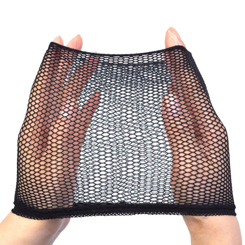 Mesh Wig Cap Stretchable Elastic Black Hair Net Stretch Open Ended Fishnet Wig Net Breathable Mesh Cap for Wig Accessories