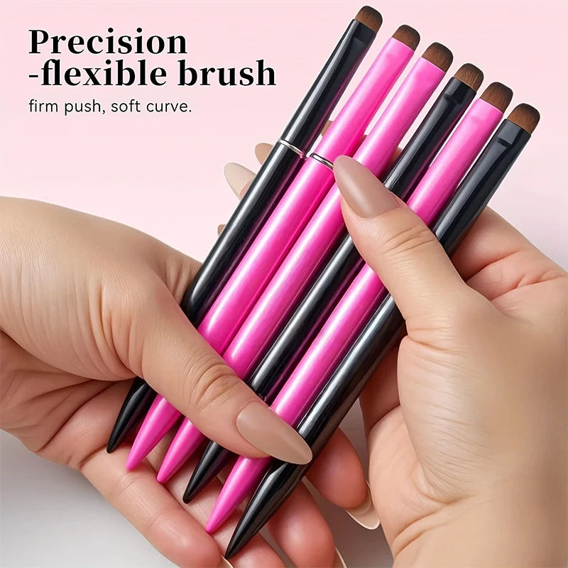 3 in 1 New French Nail Brush,with Multi-function Brush Head-Fine Nail Brush,Suitable for Gel and Acrylic Nails,Precise Cleaning